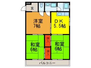 三上マンションの物件間取画像